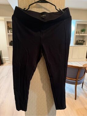 LOFT Black Ponte Skinny Work Pants Stretch Pull-On Leggings Size Medium